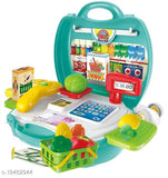 Fiber net supermarket suitcase set with cash register (23 pcs), Indian-made