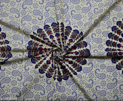 Blue More Pankh single cotton bedsheet & pillow cover, 140 thread count, India origin