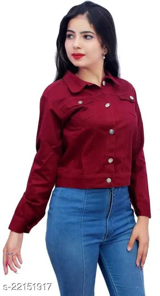 Denim ethnic jacket, solid design by S.A.F Creation - Made in India