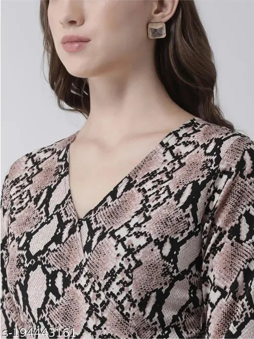 Fancy animal print Lycra jumpsuit with long sleeves, available in multiple sizes from XS to XXXL, origin India