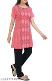Multicolor printed women's cotton pyjama set with t-shirt top and pockets, stylish sleepwear for ladies and lounge wear