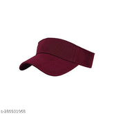Adjustable cotton sports wine sun visor cap, high-quality material, ideal for outdoor activities, UV protection