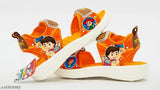 Limited Edition Tan Orange Green Patent Leather Chhota Bheem Kids Sandals, 1-13 years