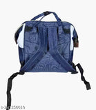 Blue & Red kidsify Mini Diaper Bag Backpack, stylish and travel-friendly baby bag made with polyester net, multi-functional pocket for mommy and baby supplies