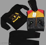 Multicolor boys wool net party jacket & pant set for festive occasions, suitable for ages 0-2 years, Indian-made