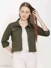 Trendy cotton blend solid jacket (India), long sleeves, sizes S and M