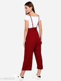 Rayon solid-colored dungaree jumpsuit, stylish and fabulous, made in India