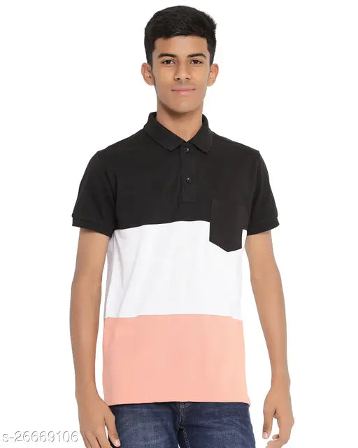 Cotton blend colorblocked men's t-shirt with pocket, fancy sensational style in sizes S-XXL