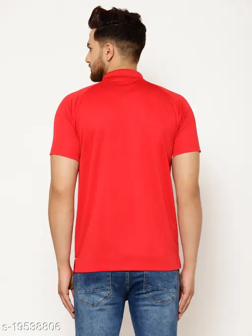 Solid polyester short-sleeve Eppe Men's T-shirt, available in sizes S to XXL from India