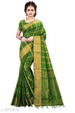 Attractive cotton silk saree, free size, India-origin, zari woven pattern