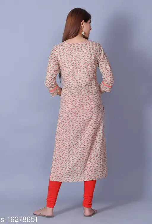 Printed rayon petite kurti, short sleeves, Indian fashion