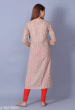 Printed rayon petite kurti, short sleeves, Indian fashion