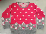 Acrylic self-design long sleeve kids sweater, comfy and warm for 3-4 years old, made in India
