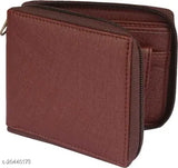 PU leather men's wallet, fashionable unique design with 5 compartments, textured net pattern