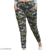 Stylish cotton blend net army pyjamas for women, featuring a waist size range from 26 to 32 and length size of 36 inches