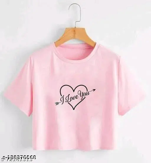 Premium cotton blend crop tops, short sleeves, printed net - women's trendy westernwear from India