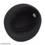 Black straw trilby/fedora hat for men, Khaki-colored, with brand logo pattern, packable and stylish for travel and outdoors