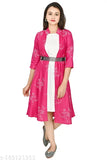 Modern rayon printed net frock for funky girls aged 12-16 years, originating from India