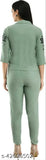 Cotton blend printed three-quarter sleeve jacket and pant jumpsuit set for women in sizes M, L, XL, India-made partywear