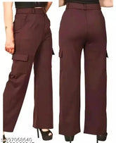 Cotton blend STS Fashion trouser, self-design net pattern for women's size 26/28/30/32, India origin