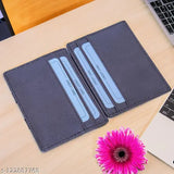 Leatherette faux-leather slim wallet with RFID blocking for men, stores up to 4 cards and cash, perfect accessory for travel or business
