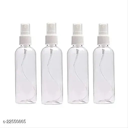 Plastic essential water spray bottle set of 4, ideal for home and outdoor use