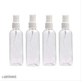 Plastic essential water spray bottle set of 4, ideal for home and outdoor use