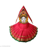 Yellow plastic Goddess Mahalakshmi Mata Laxmi Face for prosperity and worship, approx. dimensions 15 x 13 x 4 cm (6"x5"x1.5")