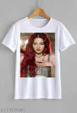 BlackPink printed t-shirt for women, short sleeves, polycotton, Lisa, Nancy, Rose, Jisoo Jennie on clothing rack