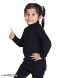 Kids striped cotton blend highneck sweater, suitable for boys and girls