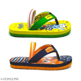 EVA cartoon printed boys' and girls' flip flops collection, 2 pairs, Indian origin