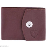 Leather textured men's wallet, free size (11cm x 9cm), stylish accessory from India