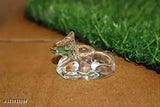 Natural Quartz Crystal Sphatik Nandi Idol Statue for Pooja & Home Decor, 4.5x3.5x1.5cm, symbolizing strength & devotion to Lord Shiva