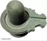Grey marble Shivlinga statue (5cm) - decorative showpiece for puja and havan
