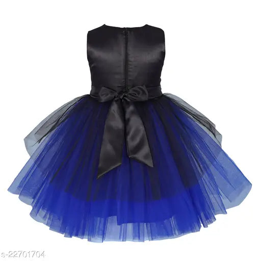 Multicolor net frock dress for girls (7-8 years), embellished, sleeveless, party wear, India origin