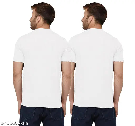 Printed polyester combo t-shirt with short sleeves, 20% polyster, 60% micro, 20% spandex. Ideal for sports, gym, yoga, home use for men. Soft, breathable, lightweight, comfortable. Made in India