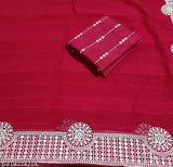 Georgette Embroidered Lace saree with sequin pallu, free size, Indian craftsmanship
