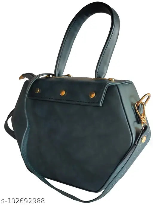 Peacock Blue synthetic lightweight bag for girls, single shoulder strap and soft hand handle, perfect for everyday use