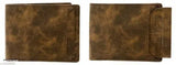 Brown faux leather BiFold Wallet for Men, 7 ATM card slots, textured design, perfect size for pocket or travel bag, premium quality polyester lining, 2 SIM pockets, handcrafted in India
