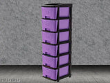 Purple 6xl stone plastic drawer organizer for home & office use