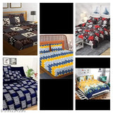 Polycotton, botanical-print king size(90*90) bedsheets & 10 pillow covers by SAHAJA TRADERS GALACE for AC rooms