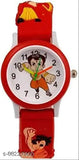 Red Bheem Pink Naughty unisex child oval sunglasses and watch (free size, India origin)