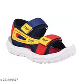 Eva soled, velcro fastened comfortable sandals for kids in solid net pattern