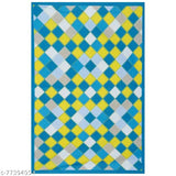 Cotton Ubania Collection checkered single bedsheet, Rajasthani-printed with matching pillow cover - ideal for adult use