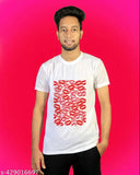 Mens Round Neck Kiss Print Half Sleeve Casual TShirt, polycotton, colorful print, Indian made