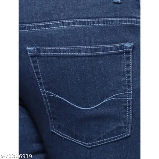 Solid denim, fashionable men's jeans. High-quality Indian import, size 30x38