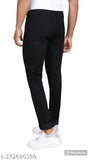 Men's black skinny mid-rise denim jeans, 100% stretchable fabric, perfect fit for any occasion