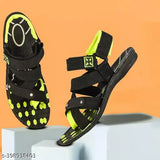 Comfortable polyvinyl kid sandal, slip-on style for boys (8-12 years), solid net pattern, made in India