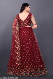 Stylish designer net thread lehenga with heavy 5mm fancy sequence work, embellished choli and dupatta for parties or weddings, India-made