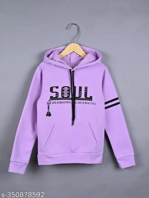 Cotton blend printed kids' full sweatshirt for light winter wear, suitable for casual and sportswear. Made in India." (125 characters)